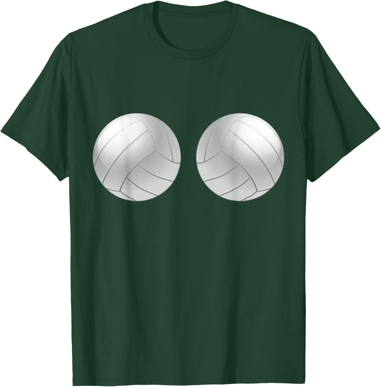 Volleyball Player Boobs Funny T-Shirt - T-Shirt | Forest