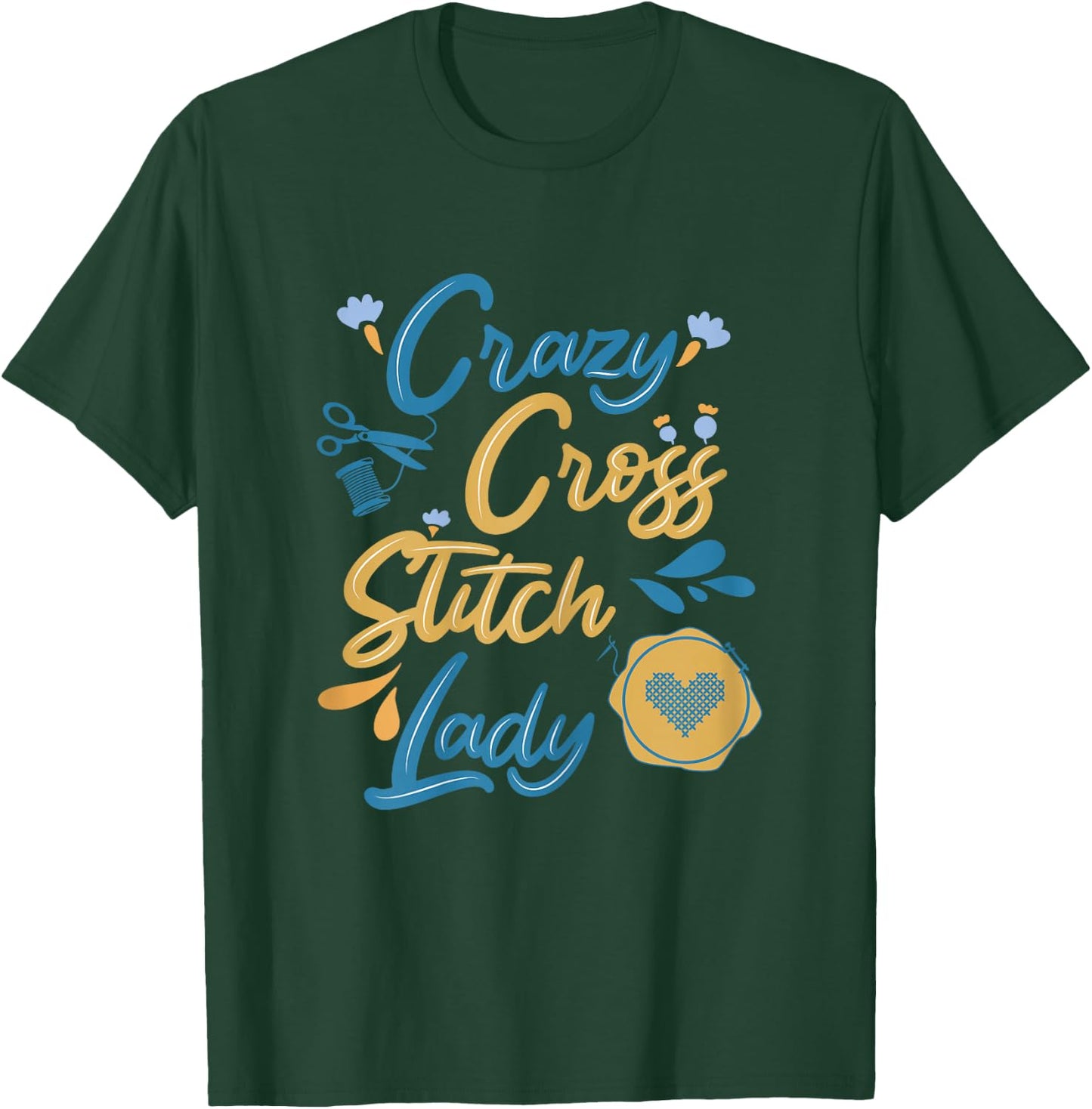 Crazy Cross Stitch Lady T-Shirt - T-Shirt | Forest