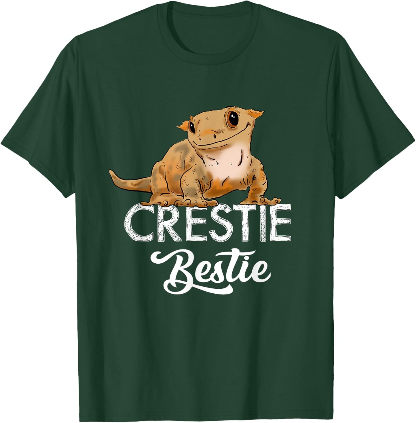 Cute Crested Gecko, Crestie Bestie, Gecko Lover, Lizards T-Shirt - T-Shirt | Forest
