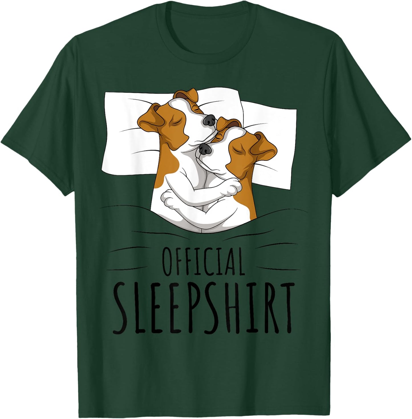 Sleeping Jack Russell Terrier Pyjamas Official Sleepshirt T-Shirt - T-Shirt | Forest