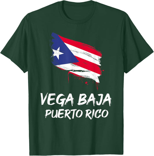 Vega Baja Puerto Rico PR Puerto Rican Heritage Flag T-Shirt - T-Shirt | Forest
