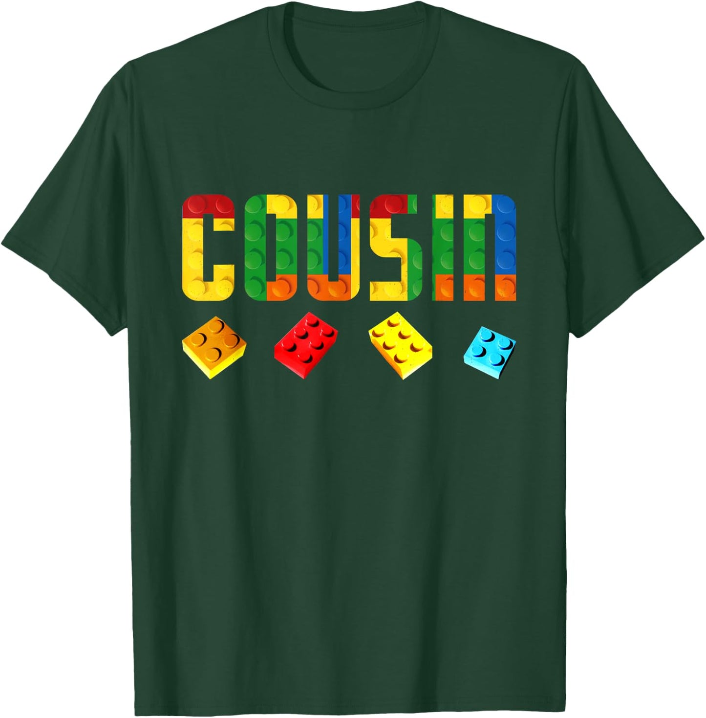 Cousin Master Builder Building Blocks Birthday Family Kids T-Shirt - T-Shirt | Forest