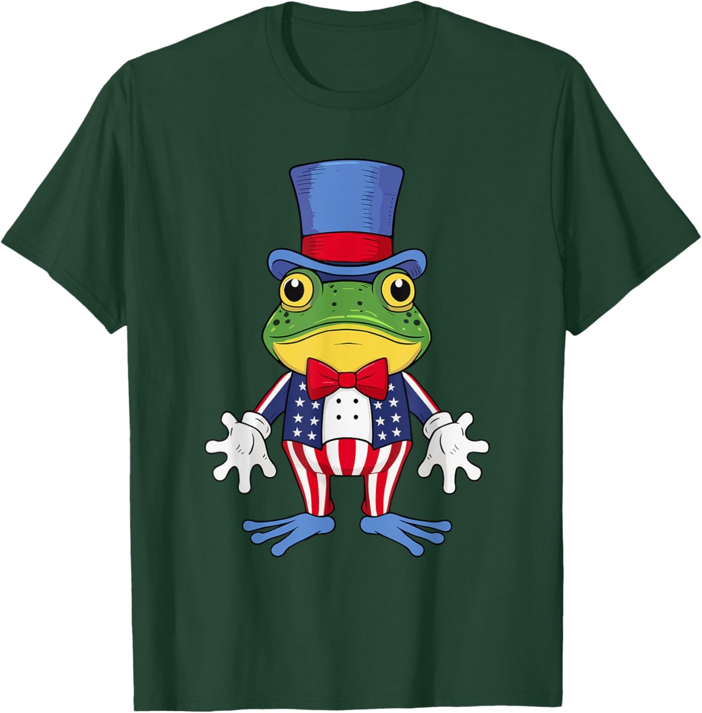 Funny Patriotic Frog with American 4th of July T-Shirt - T-Shirt | Forest