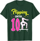 Flipping Into 10th Birthday Gymnastic 10 Year Old Girl Party T-Shirt - T-Shirt | Forest