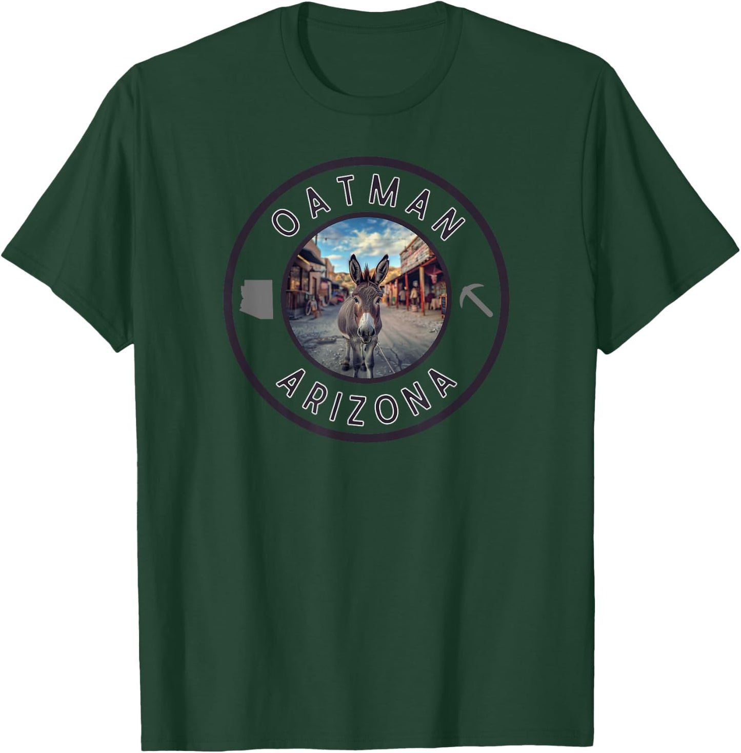 Mojave Trading Post Oatman Arizona Burro In Town , Small, Black T-Shirt - T-Shirt | Forest