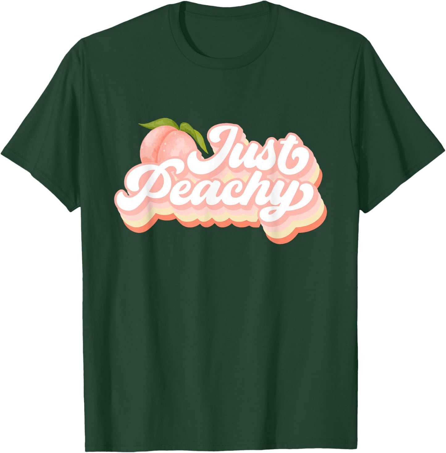 Vintage Just Peachy Peaches Women Summer Fruit T-Shirt - T-Shirt | Forest