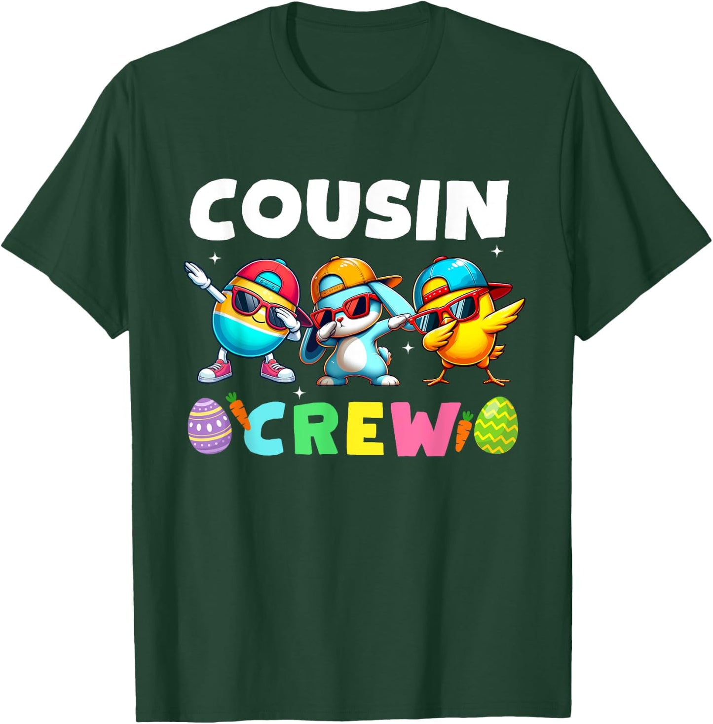 Cousin Crew Easter Bunny Family Matching Girls Boys Toddler T-Shirt - T-Shirt | Forest