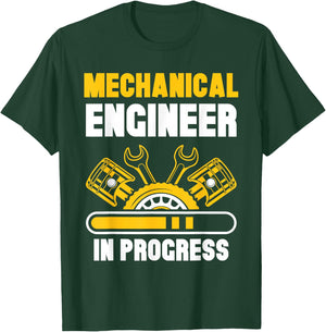 Mechanical Engineer In Progress Engineering Student Study T-Shirt - T-Shirt | Forest