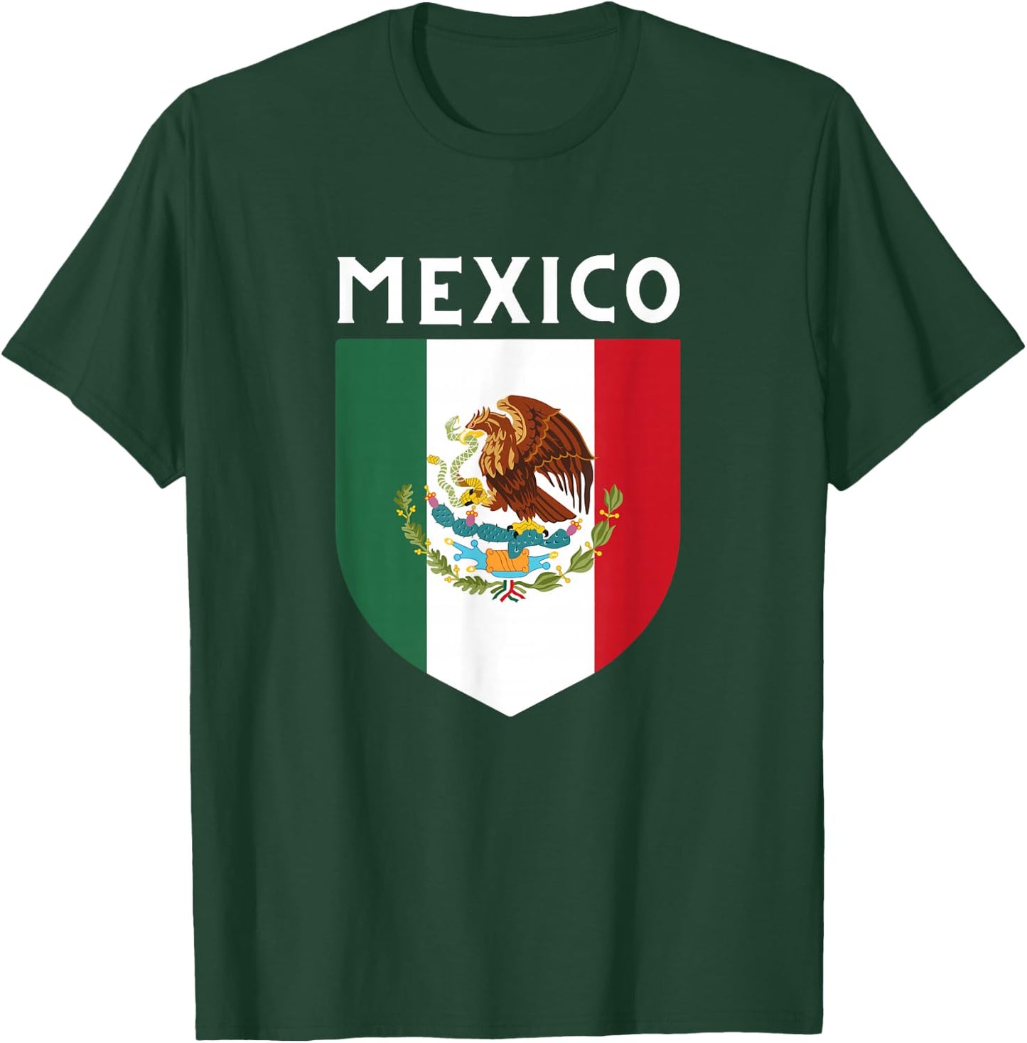 Mexico Mexican Flag Mexicans Apparel Men Women Kids T-Shirt - T-Shirt | Forest