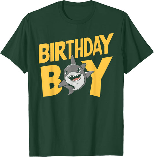 Shark Sea Ocean Theme Birthday Party for Kids Boy Toddler T-Shirt - T-Shirt | Forest