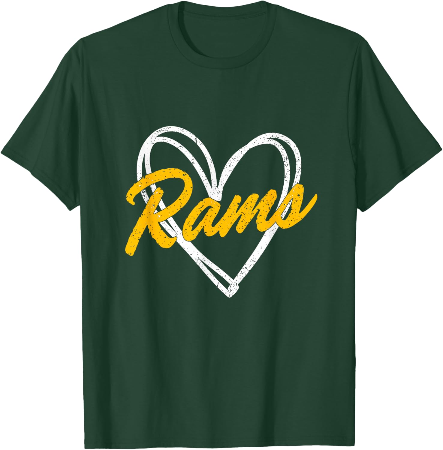 Rams Love Heart Vintage Gift Women Boys Girls Kids T-Shirt - T-Shirt | Forest