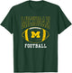 University of Michigan Wolverines U of M Football Ball T-Shirt - T-Shirt | Forest