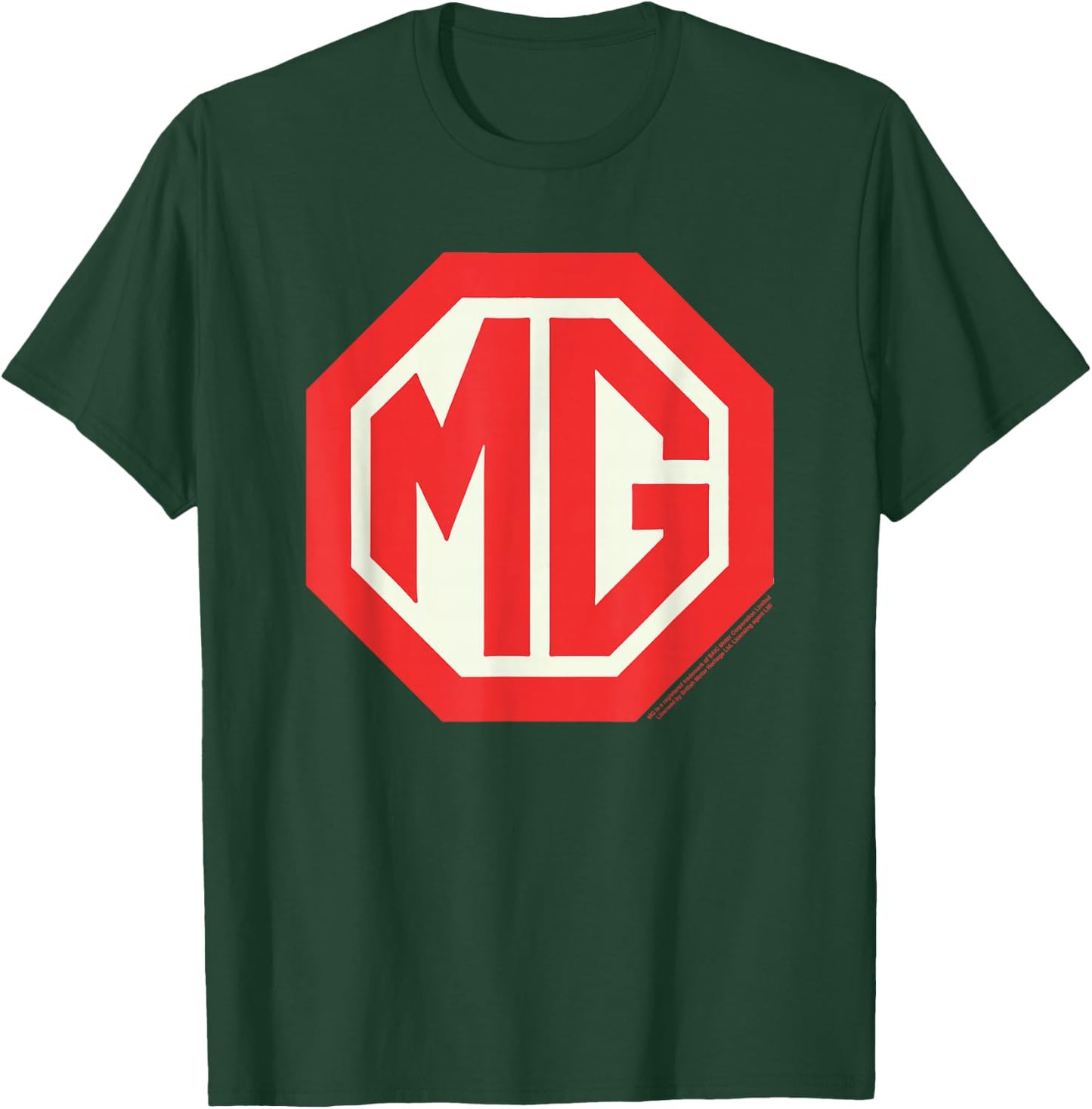 MG Car Retro Red Badge Logo T-Shirt - T-Shirt | Forest