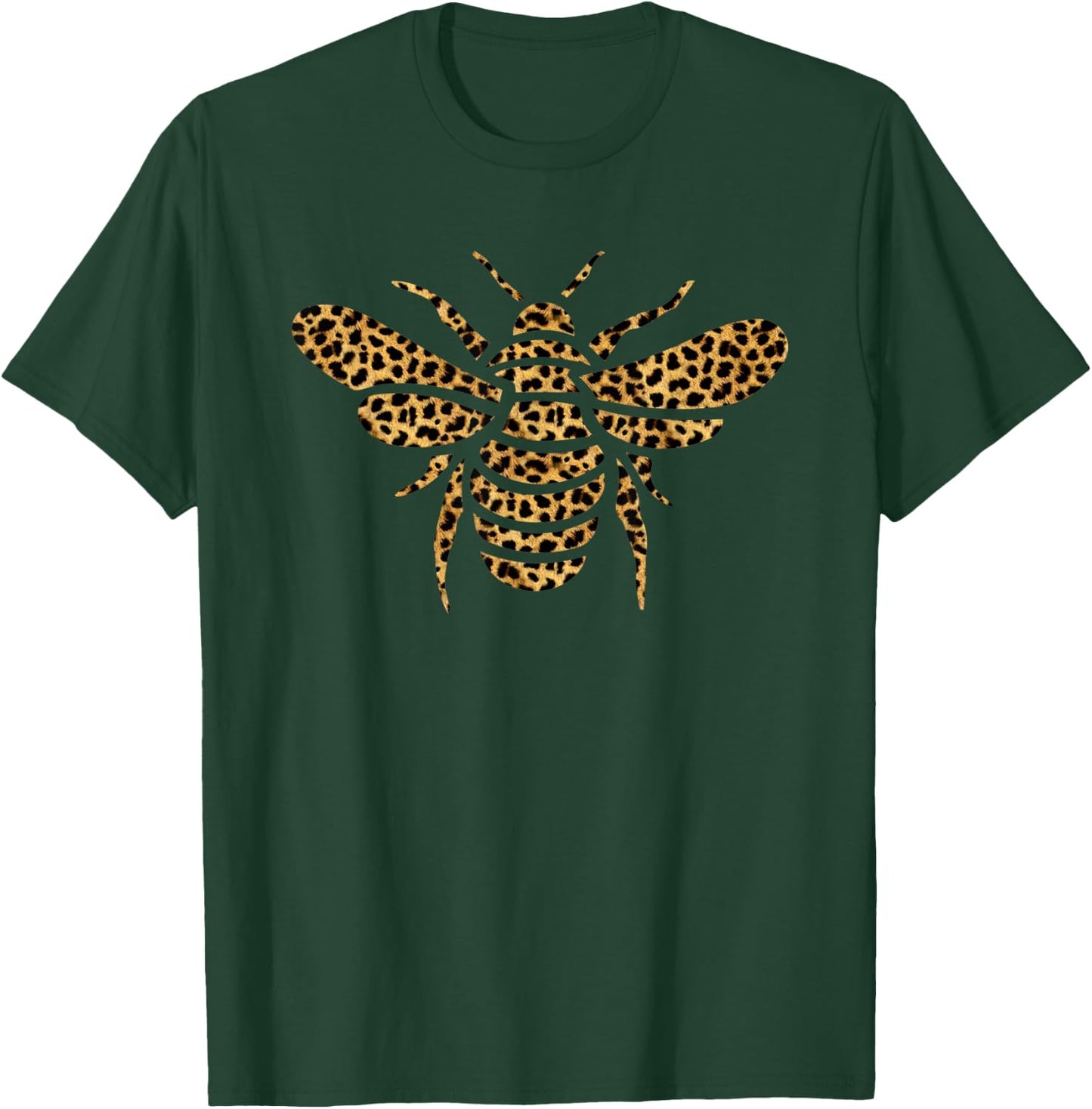 Bee Leopard Print Wasp Ant Insect Animal Lover Women Gift T-Shirt - T-Shirt | Forest