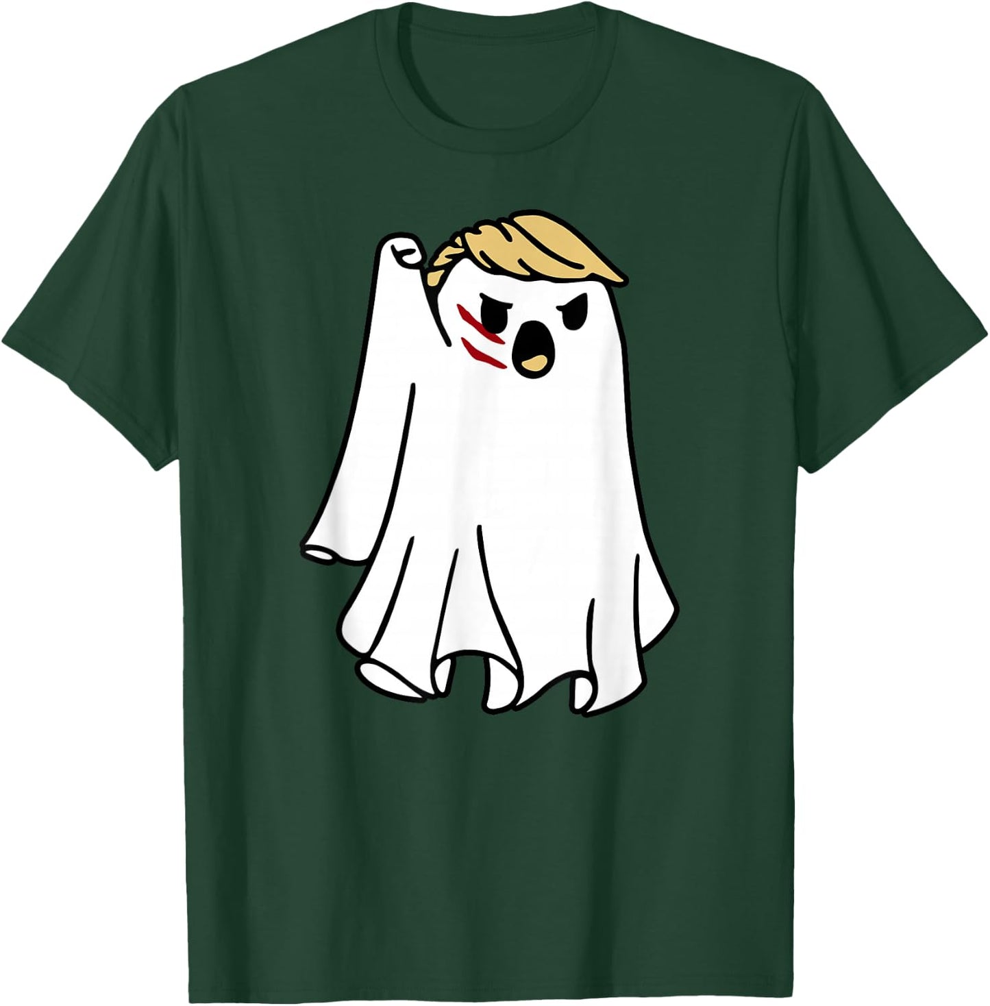 Halloween Ghost Trump Fist Pumped Fight Take America Back T-Shirt - T-Shirt | Forest