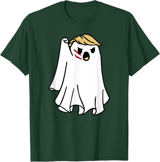 Halloween Ghost Trump Fist Pumped Fight Take America Back T-Shirt - T-Shirt | Forest