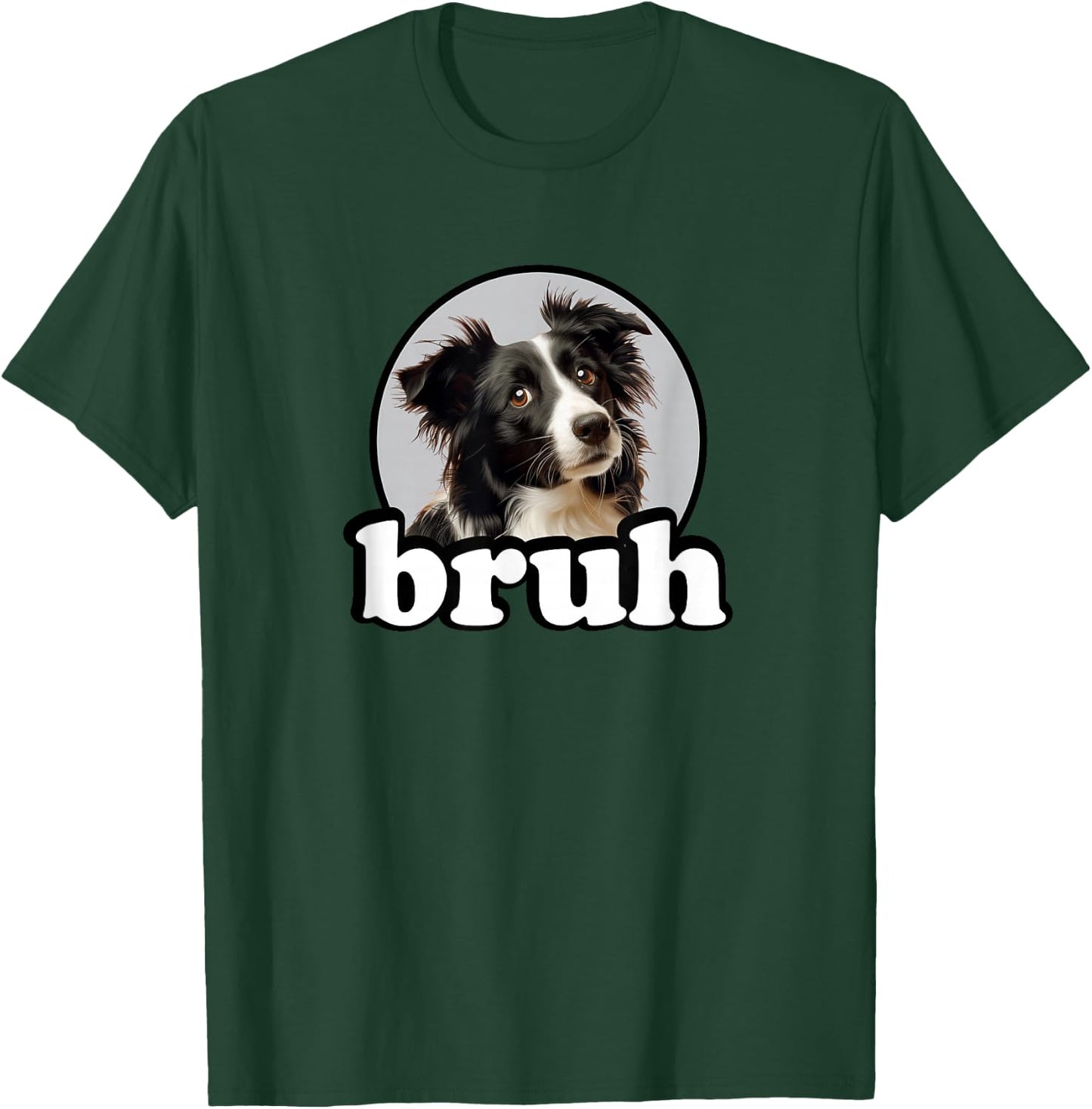 Kids Bro Bruh Black & White Border Collie Lover T-Shirt - T-Shirt | Forest