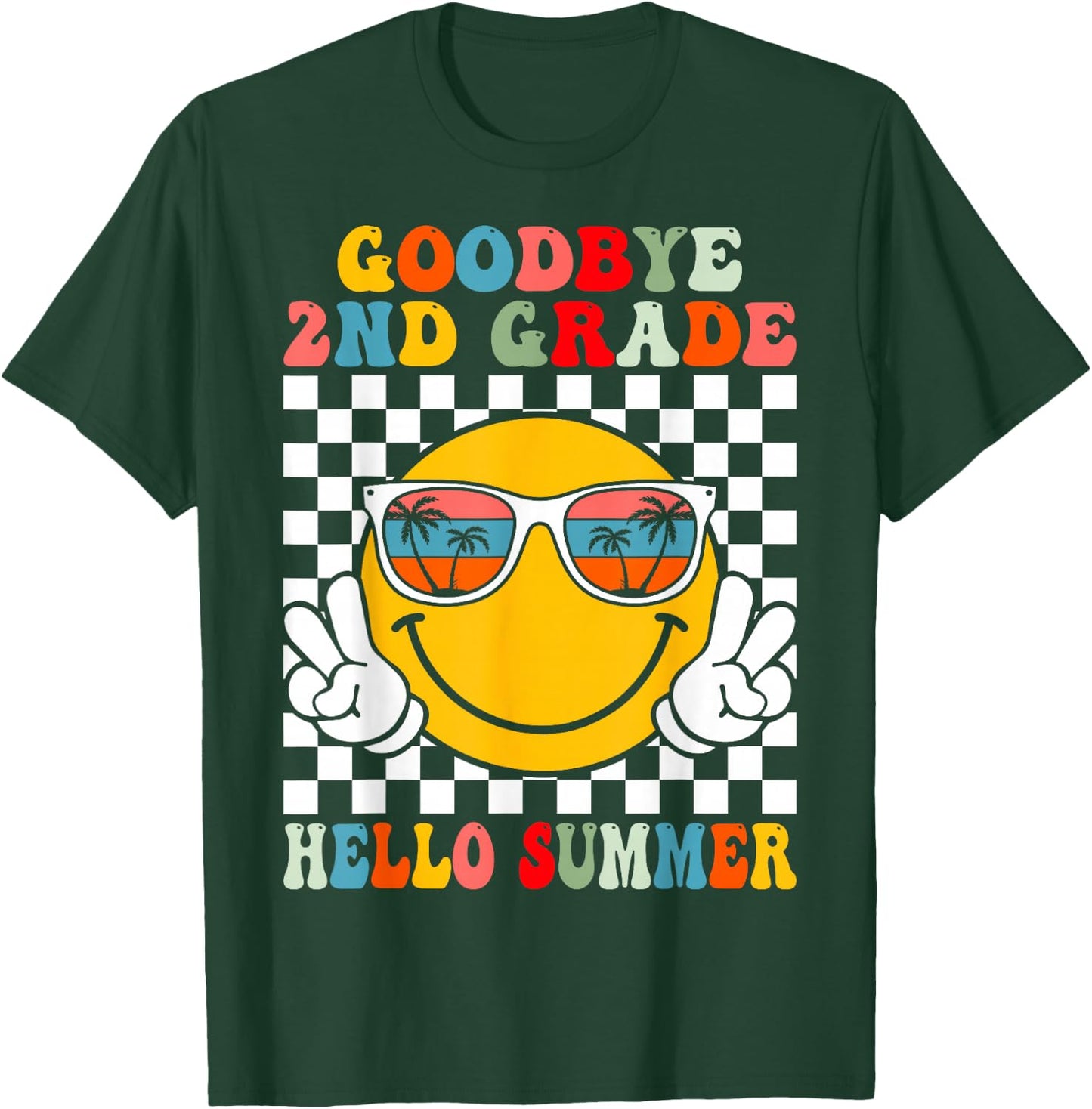 Goodbye 2nd Grade Hello Summer Last Day Of School Boys Kids T-Shirt - T-Shirt | Forest