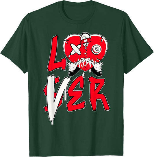 Red Loser Lover Pink Drip Heart Matching Women T-Shirt - T-Shirt | Forest