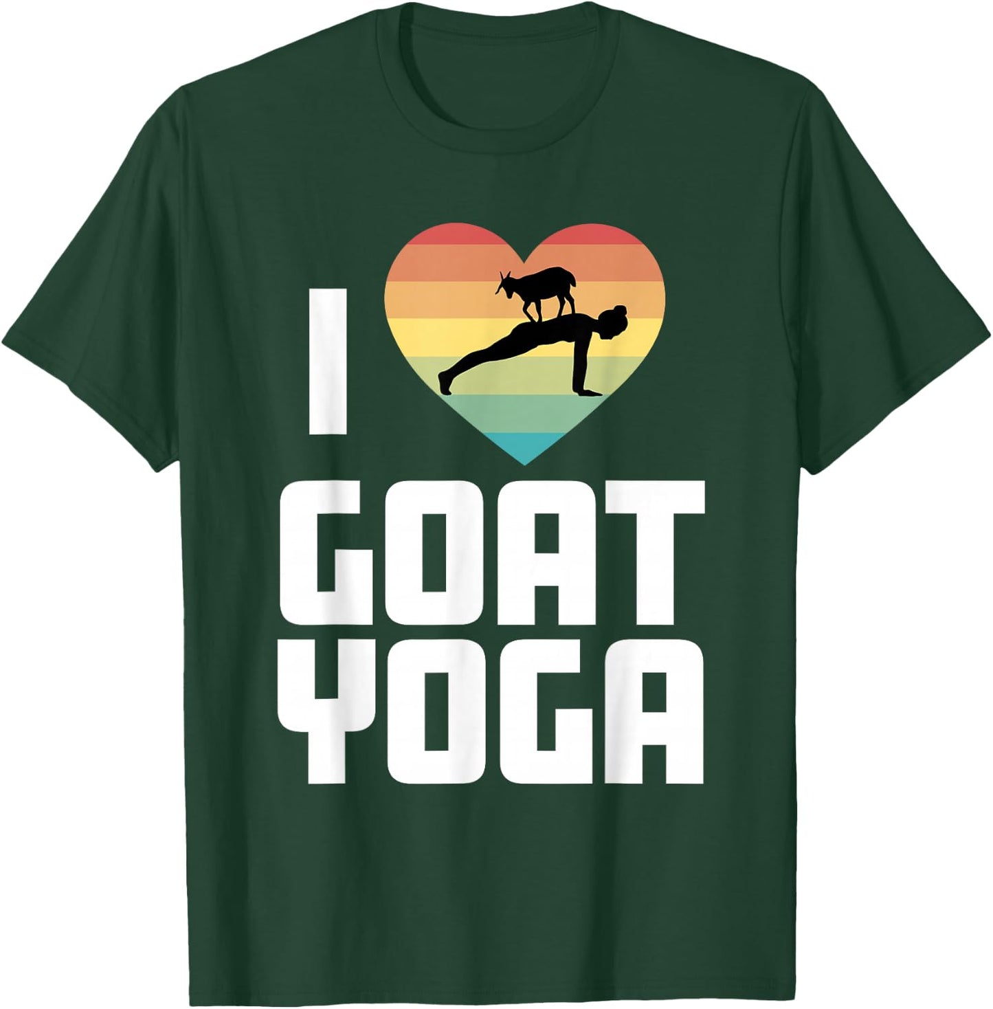 Goat Yoga Funny Meditation Zen Namaste I love Goat Yoga T-Shirt - T-Shirt | Forest