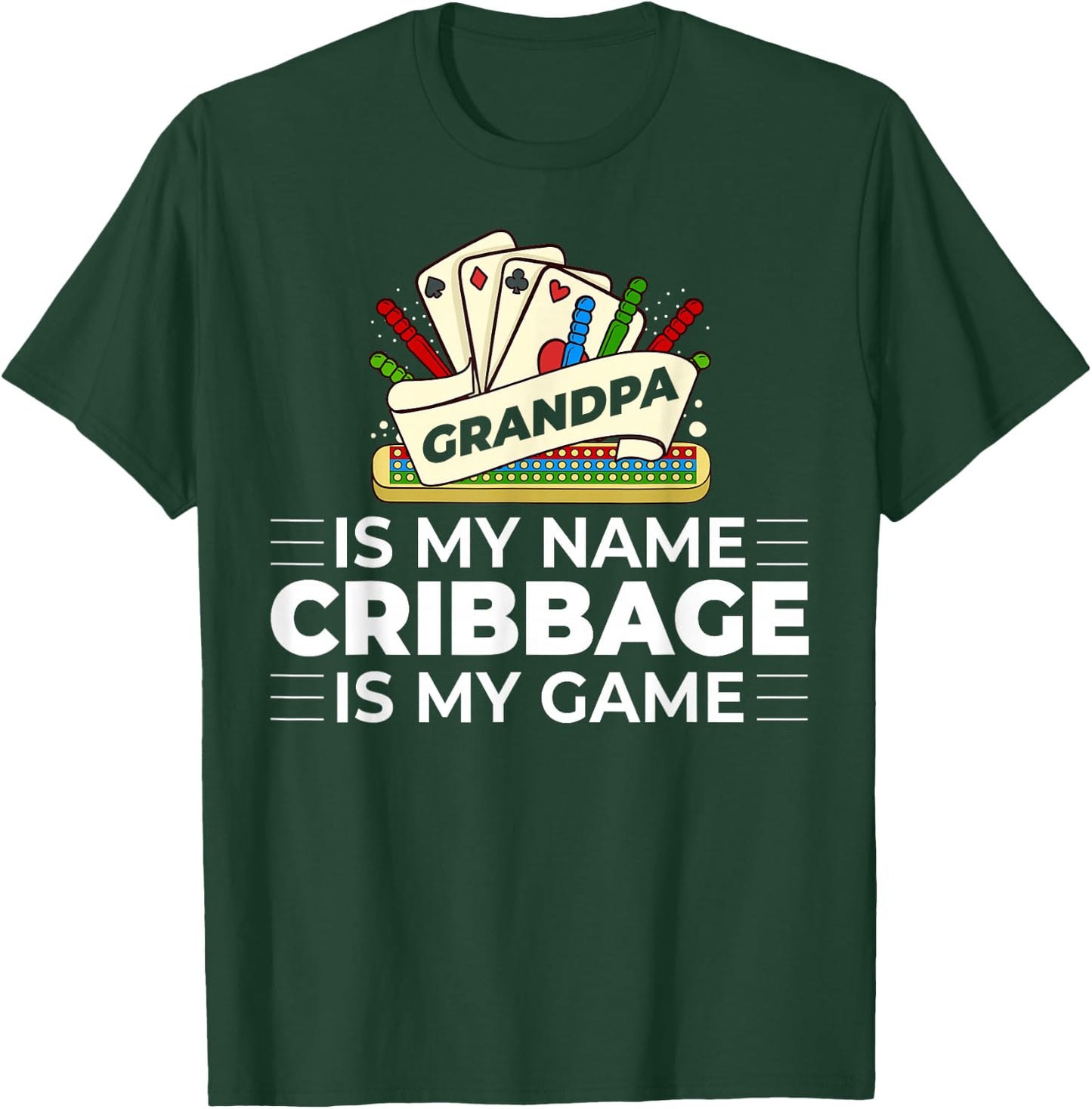 Cribbage Board Player Card Game Rules Crib Play Beginner T-Shirt - T-Shirt | Forest