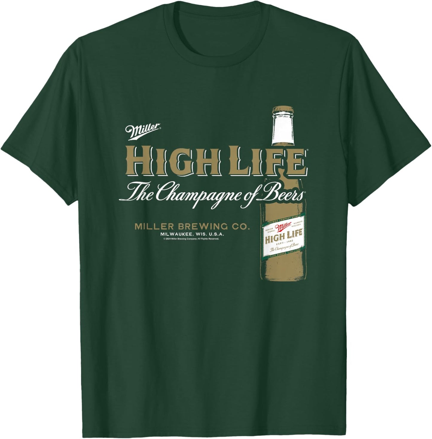 Miller High Life The Champagne Of Beers Brewing Co. Vintage T-Shirt - T-Shirt | Forest