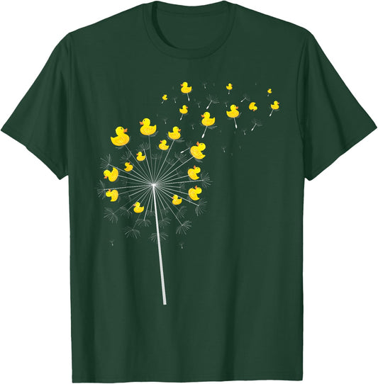Dandelion Duckie Lover Duckling Bath Toy Ducky Rubber Duck T-Shirt - T-Shirt | Forest