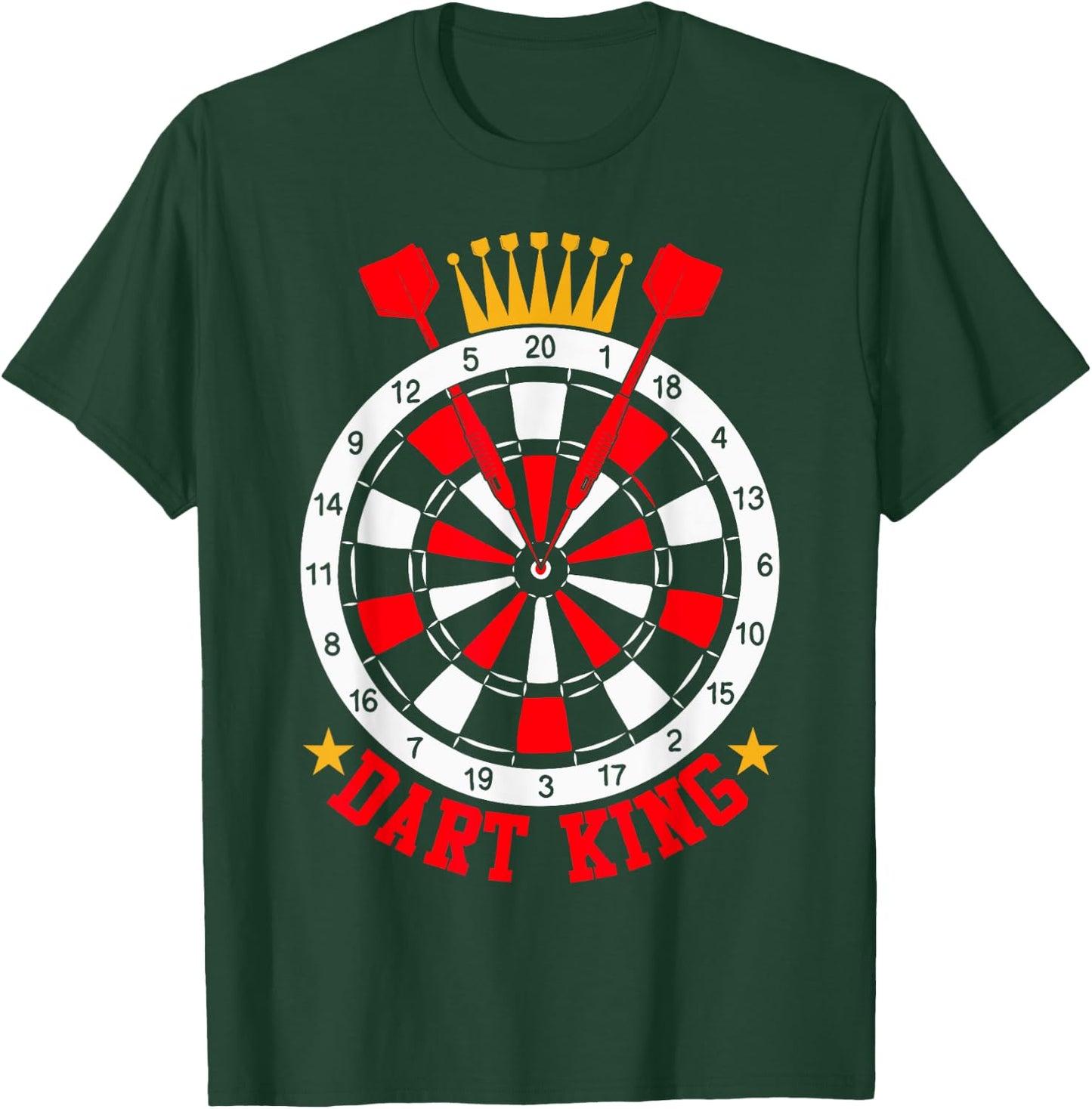 Dart King Funny Dart Board and Dart Game Lover Men T-Shirt - T-Shirt | Forest