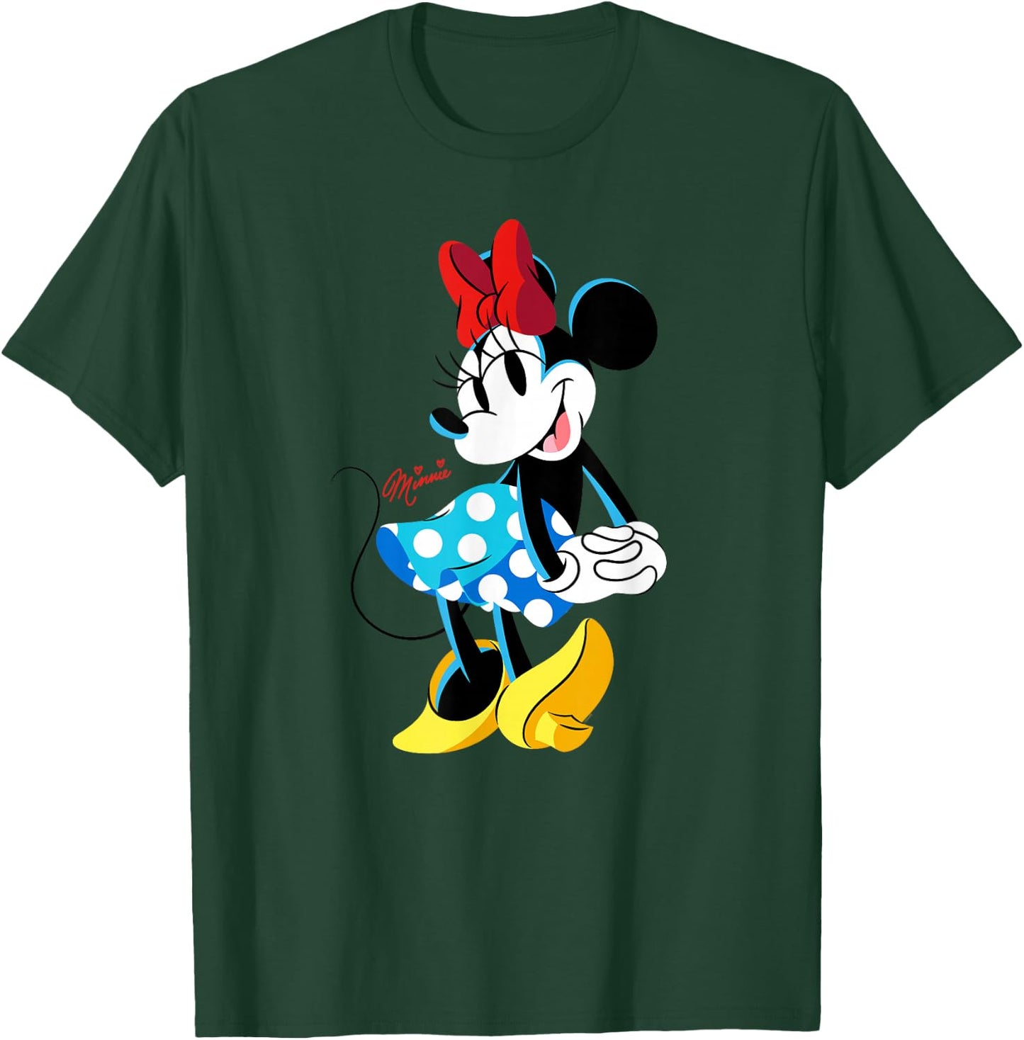 Disney Minnie Mouse Polka-Dot Skirt Cute Retro Vintage Pose T-Shirt - T-Shirt | Forest