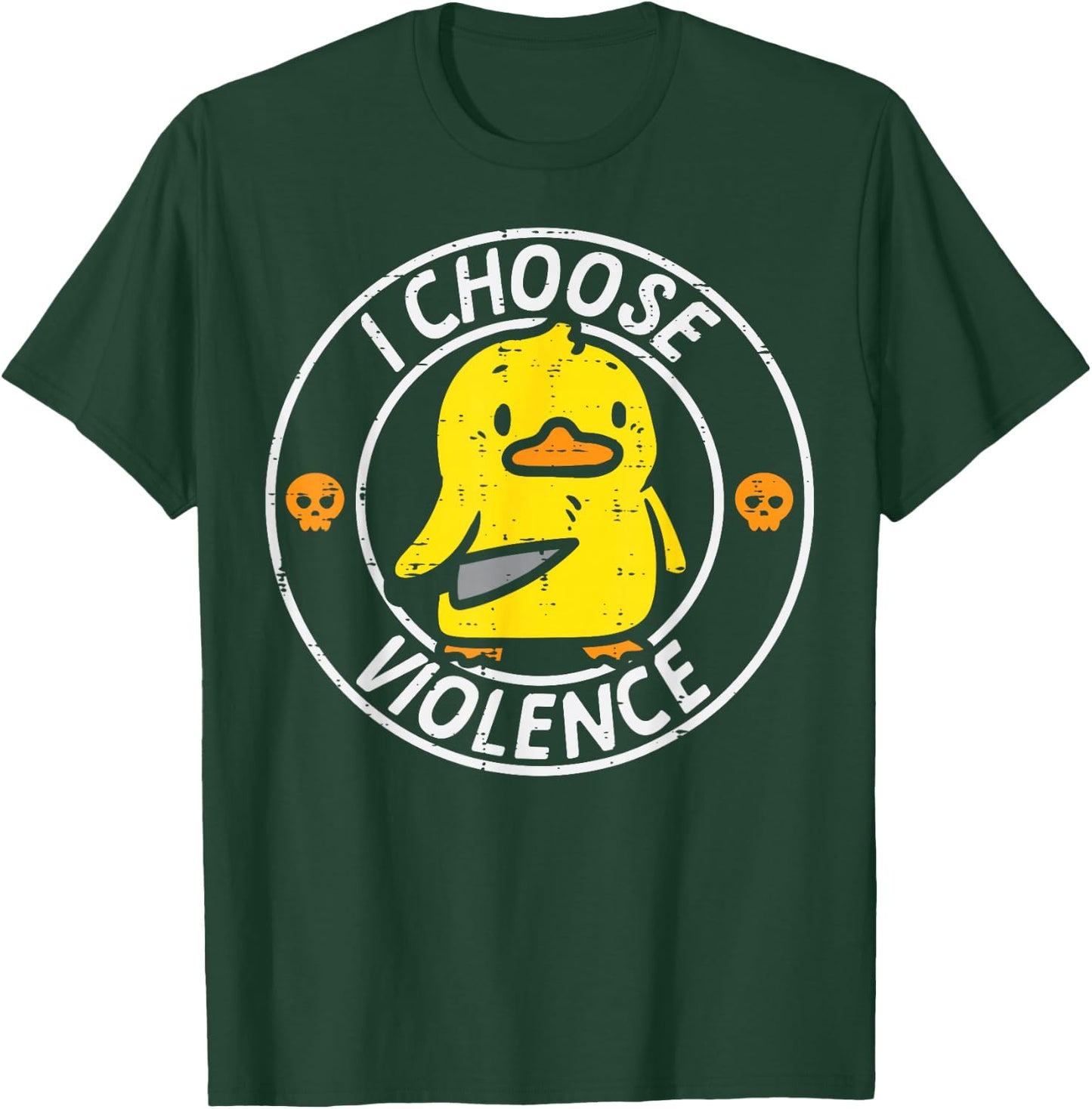 Duck Knife I Choose Funny Sarcasm Joke Humor Gag Men Women T-Shirt - T-Shirt | Forest