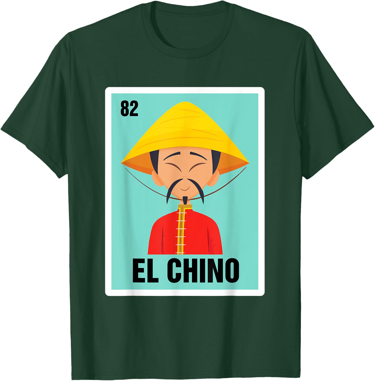 Spanish Mexicana The Chinese El Chino Mexican Bingo Card T-Shirt - T-Shirt | Forest