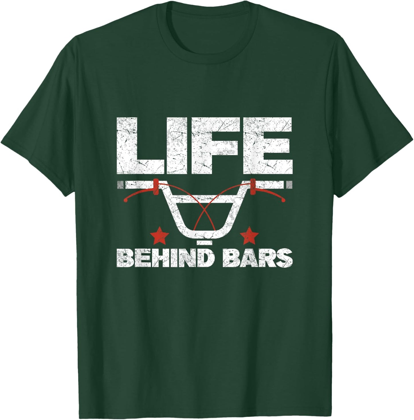 Life Behind Bars | BMX Bike Racing T-Shirt - T-Shirt | Forest
