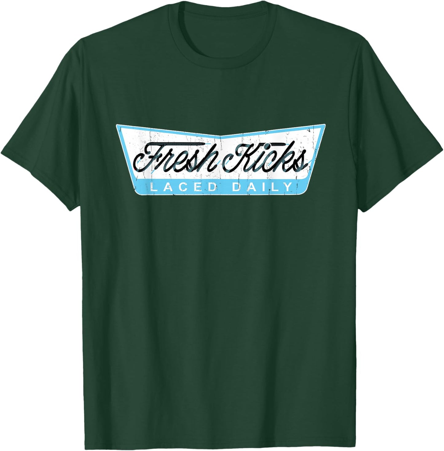 Blue Fresh Kicks Blue Graphic T-Shirt - T-Shirt | Forest