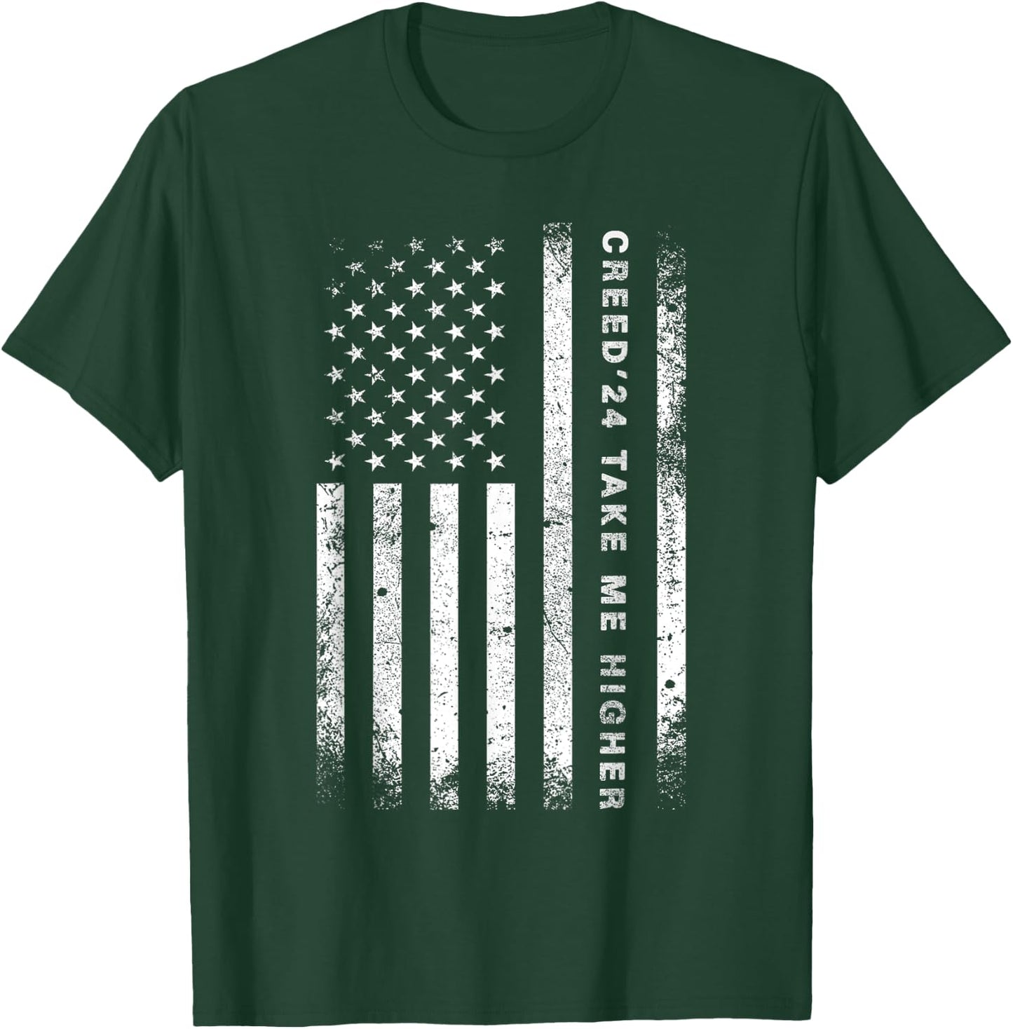 Creed '24 Take Me Higher Women Men Support 2024 T-Shirt - T-Shirt | Forest