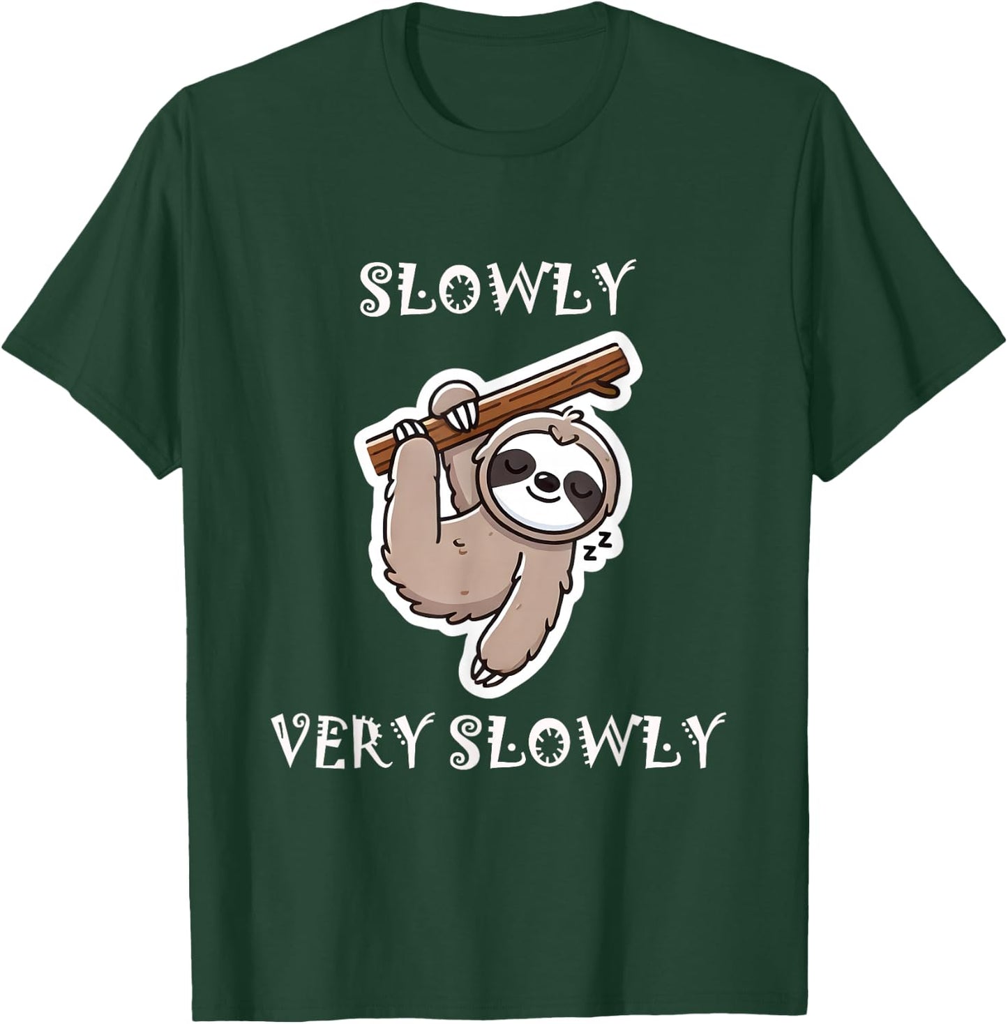 Slowly, very slowly - Sloth T-Shirt - T-Shirt | Forest