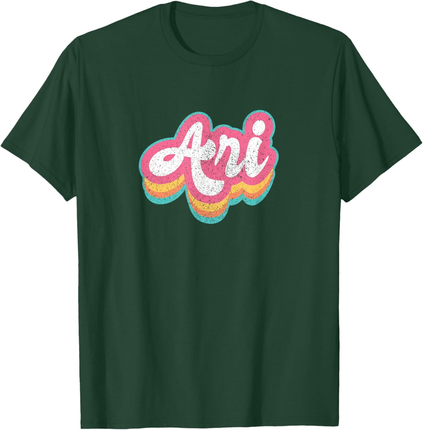 Ari First Name Girl Vintage 70s 80s Personalized T-Shirt - T-Shirt | Forest