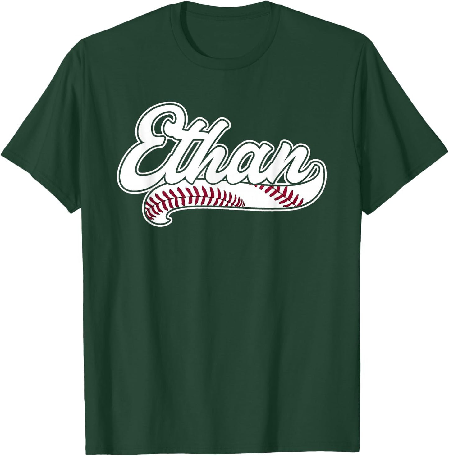 Ethan Personalized Baseball Fan Birthday Name T-Shirt - T-Shirt | Forest