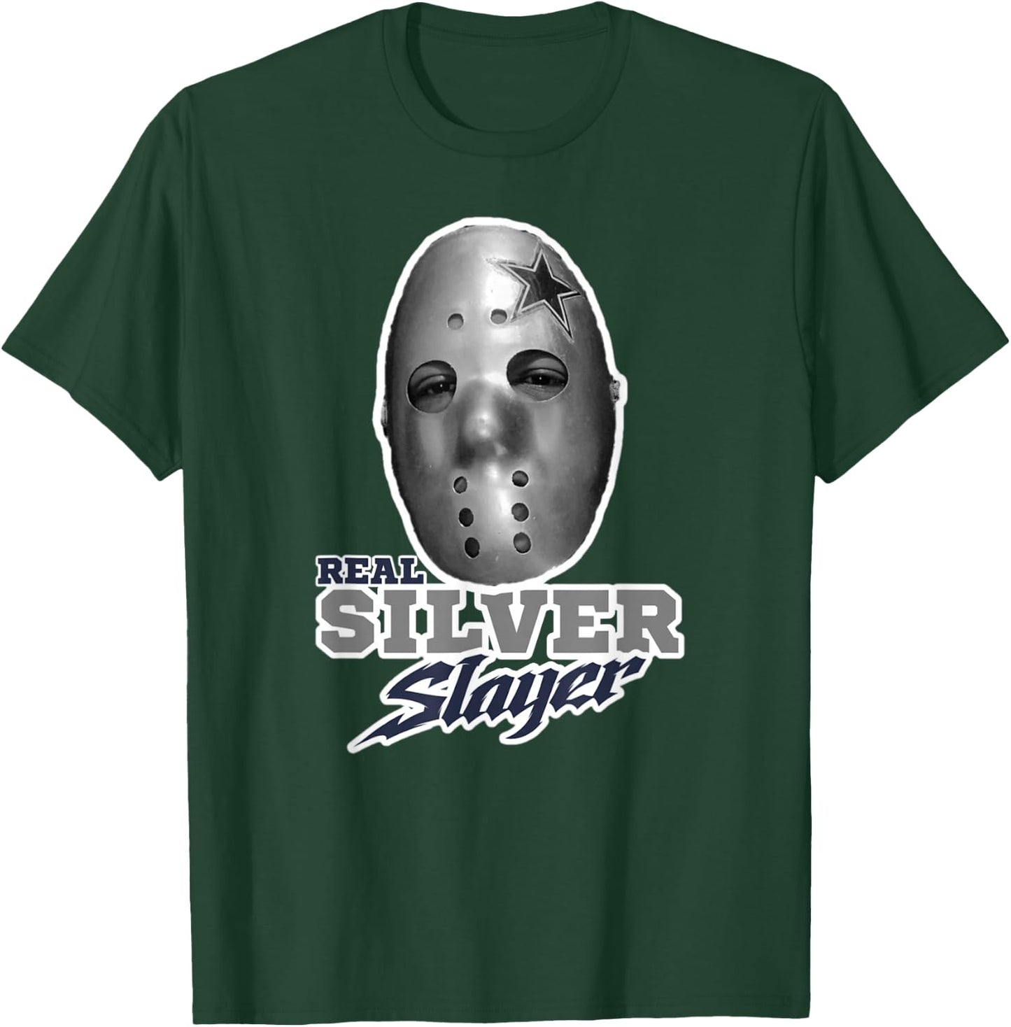 Real Silver Slayer Logo Funny Football Sports T-Shirt - T-Shirt | Forest