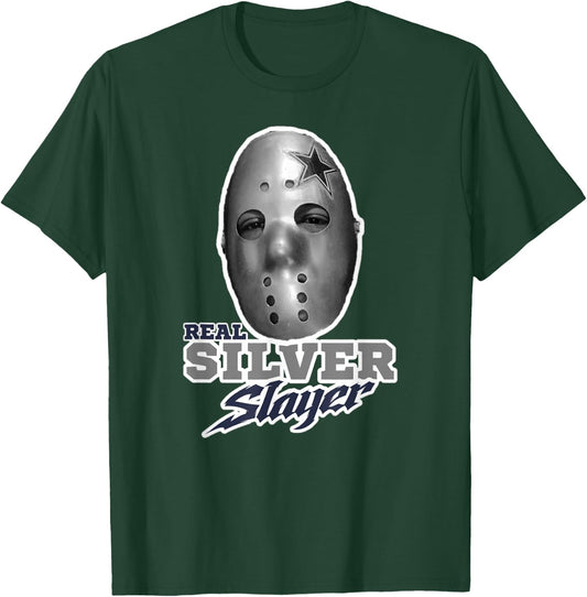 Real Silver Slayer Logo Funny Football Sports T-Shirt - T-Shirt | Forest