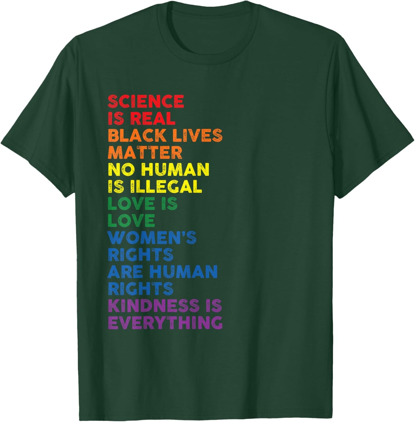 Gay Pride Science Is Real Black Lives Matter Rights T-Shirt - T-Shirt | Forest