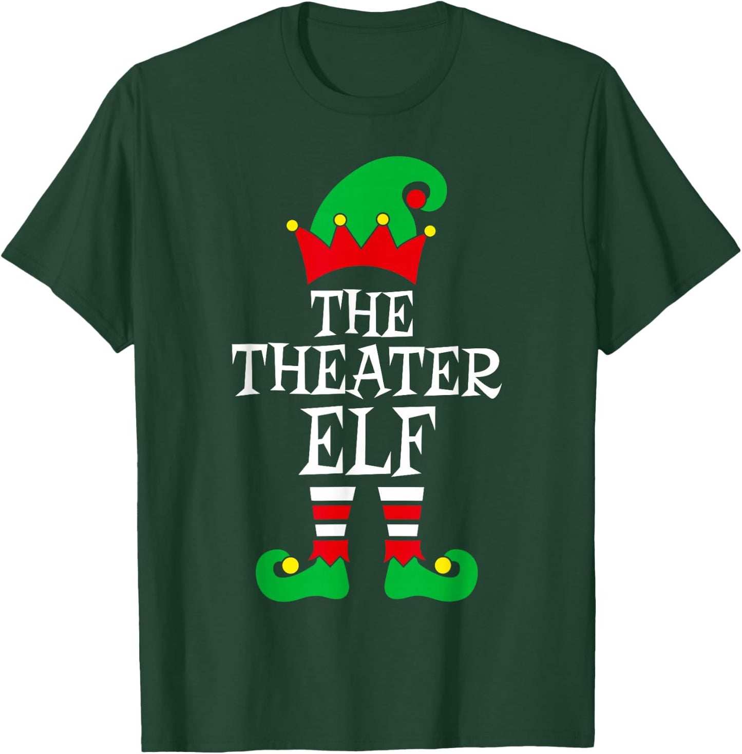The Theater Elf Cool Christmas Apparel T-Shirt - T-Shirt | Forest