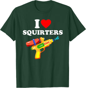 I Love Squirters Retro Design Fun 80's 90's Vintage T-Shirt - T-Shirt | Forest
