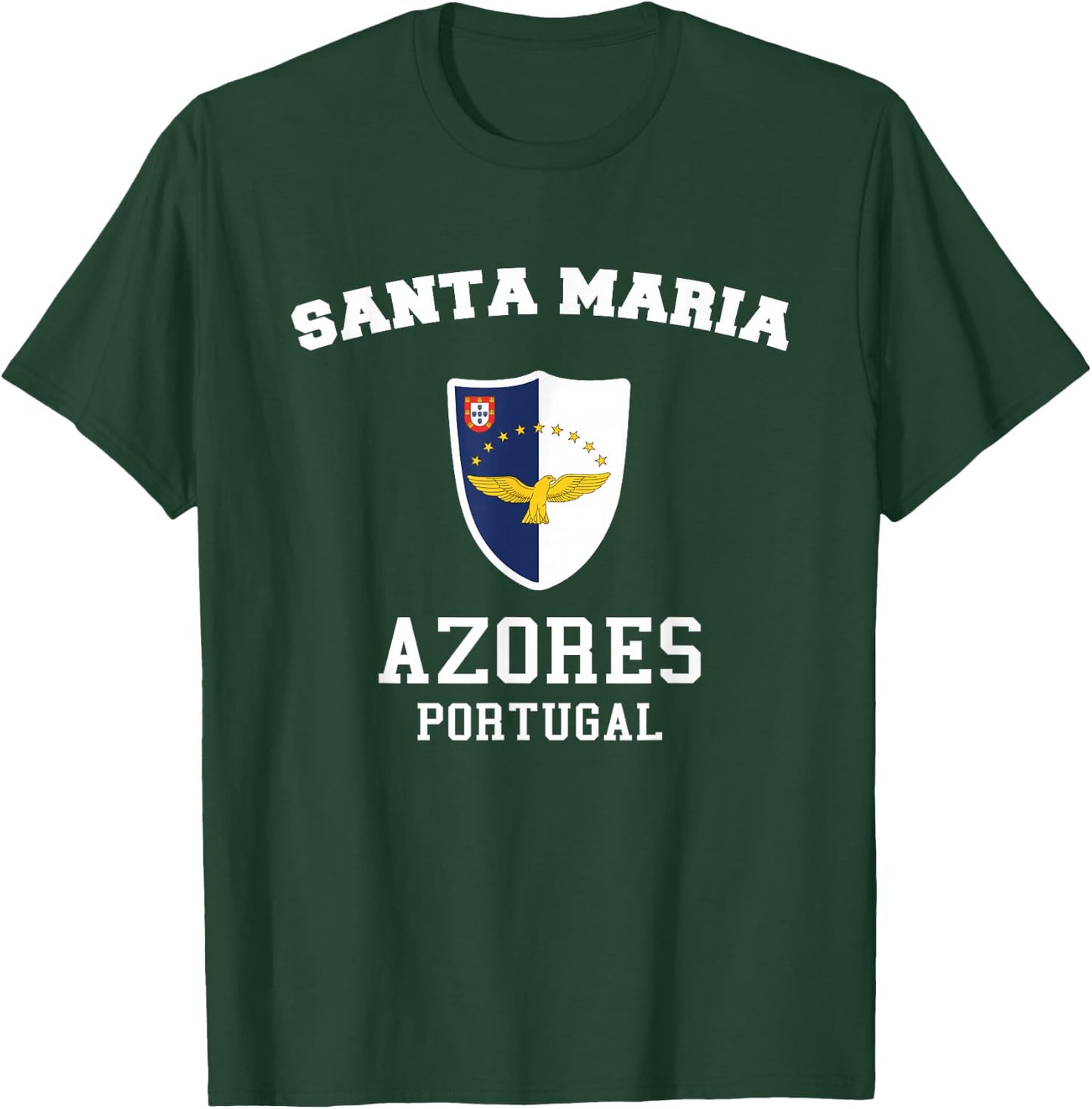 Santa Maria Azores Flag Santa Maria Portugal Island Souvenir T-Shirt - T-Shirt | Forest