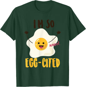 I'm So Egg-Cited Shirt | Cool Egg Pun Lovers Gift T-Shirt - T-Shirt | Forest