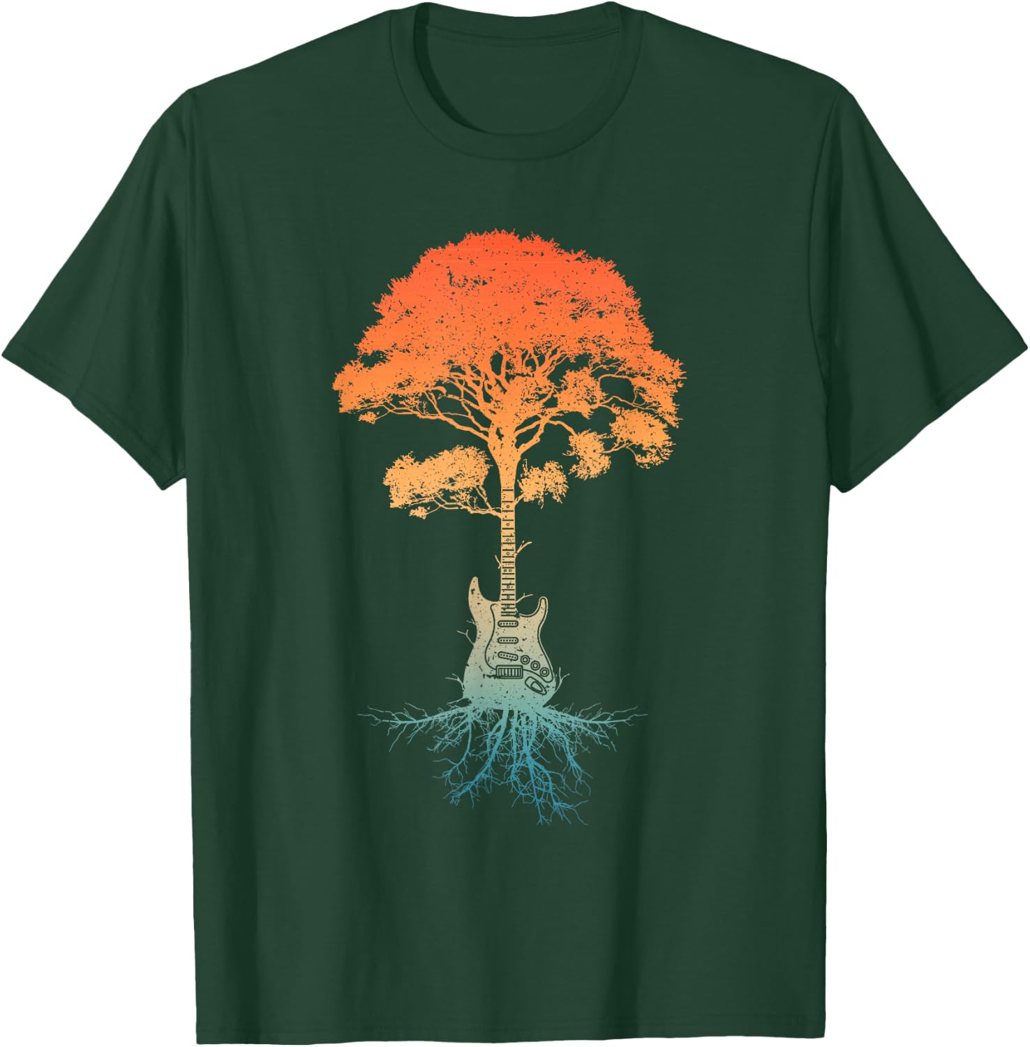 Guitar Art Women Guitar Player Rockstar Guitarist T-Shirt - T-Shirt | Forest