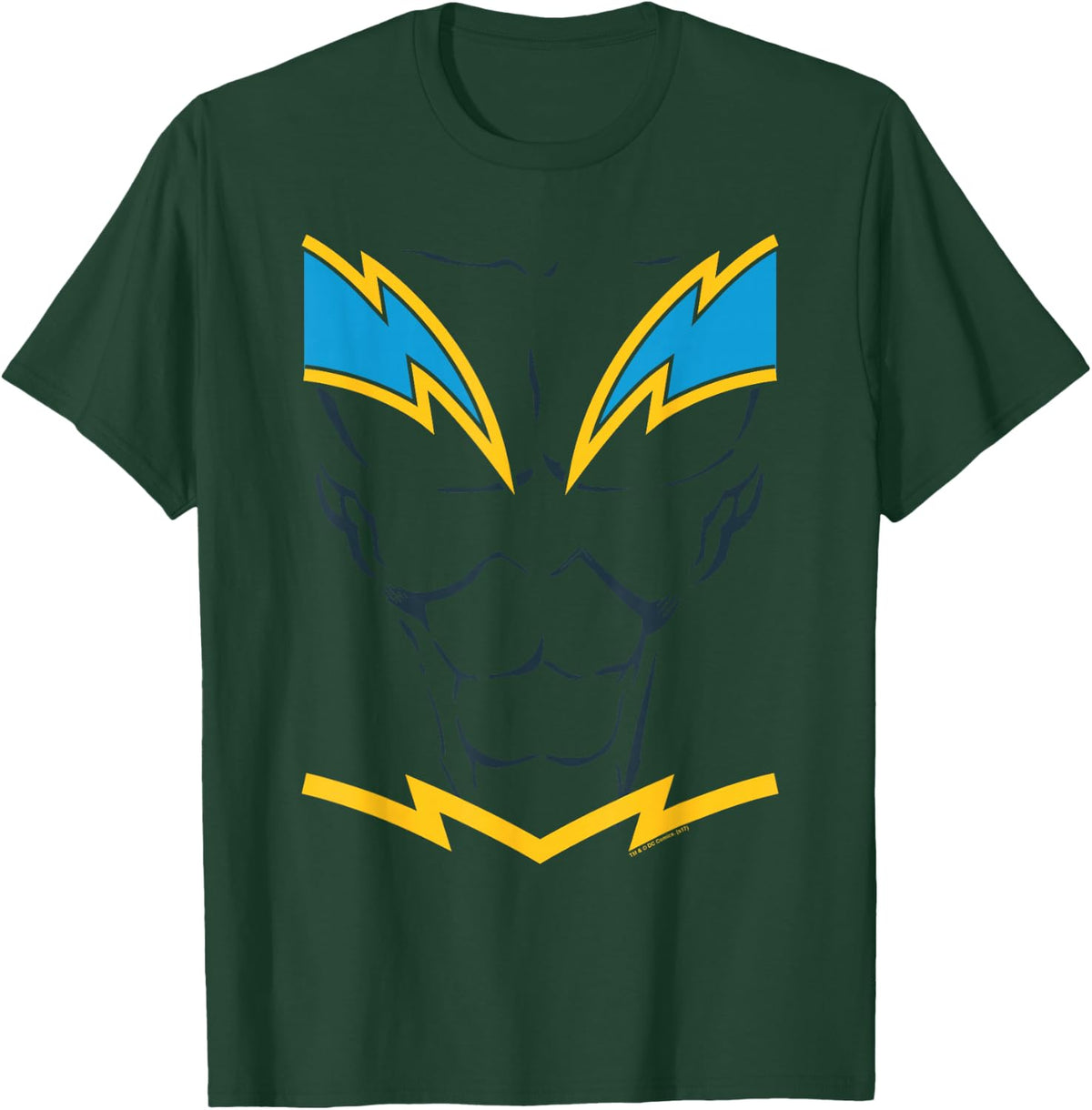 Justice League Black Lightning Uniform Halloween Costume T-Shirt - T-Shirt | Forest