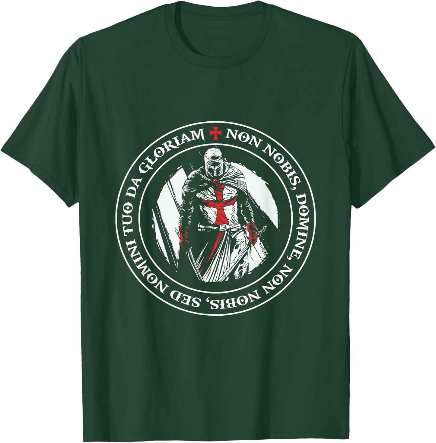 Caballero Templario Con Escudo Cruzado Y Cruz Templaria T-Shirt - T-Shirt | Forest