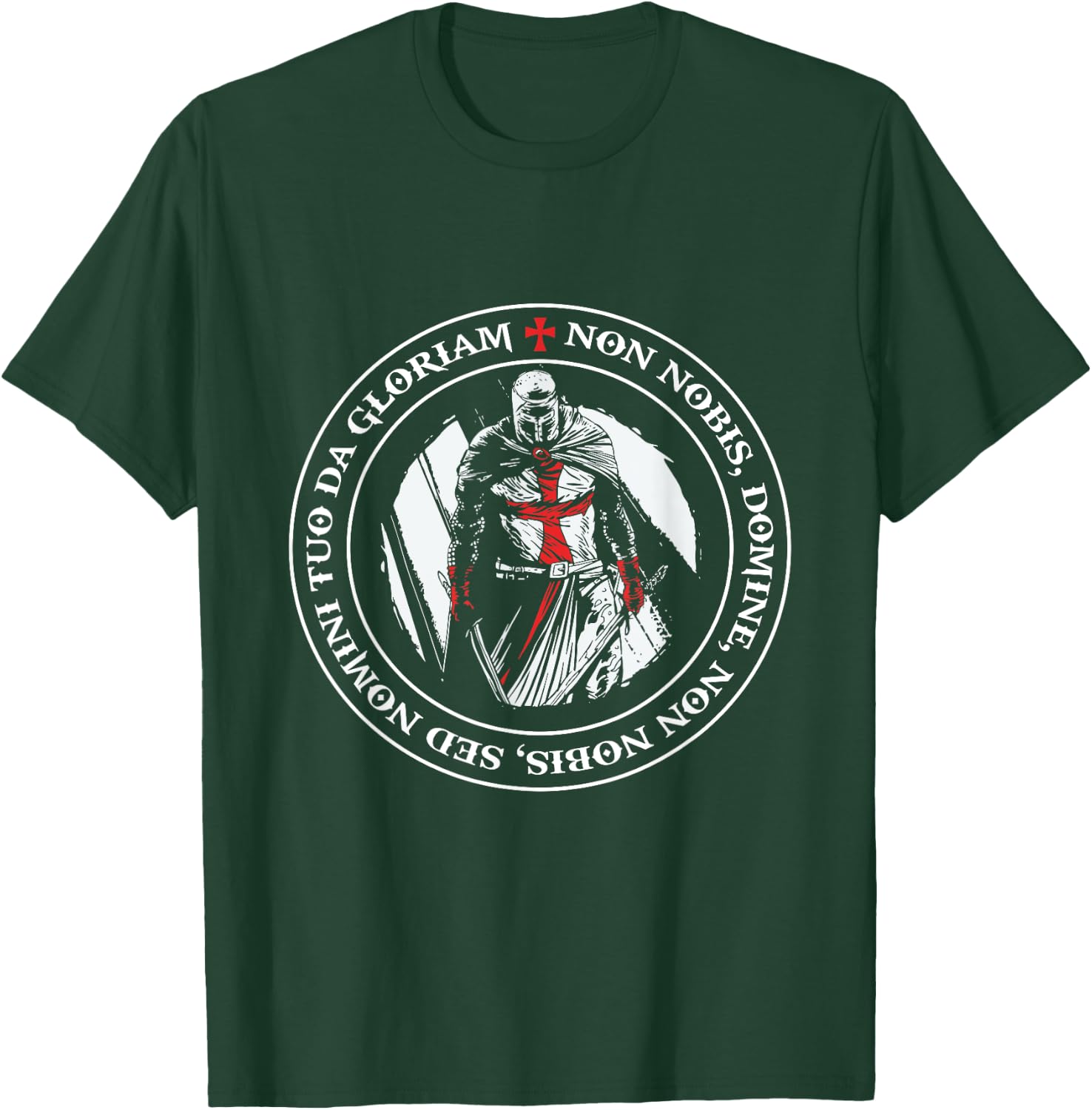 Caballero Templario Con Escudo Cruzado Y Cruz Templaria T-Shirt - T-Shirt | Forest