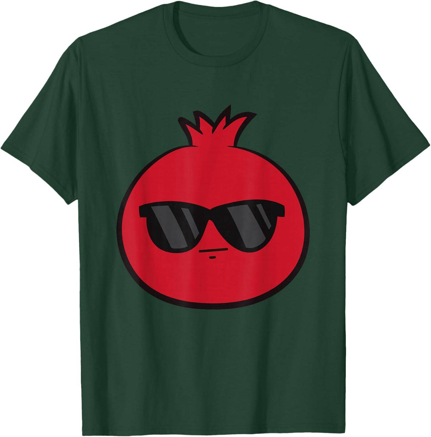 Cool Pomegranate With Sunglasses Funny Pomegranate T-Shirt - T-Shirt | Forest