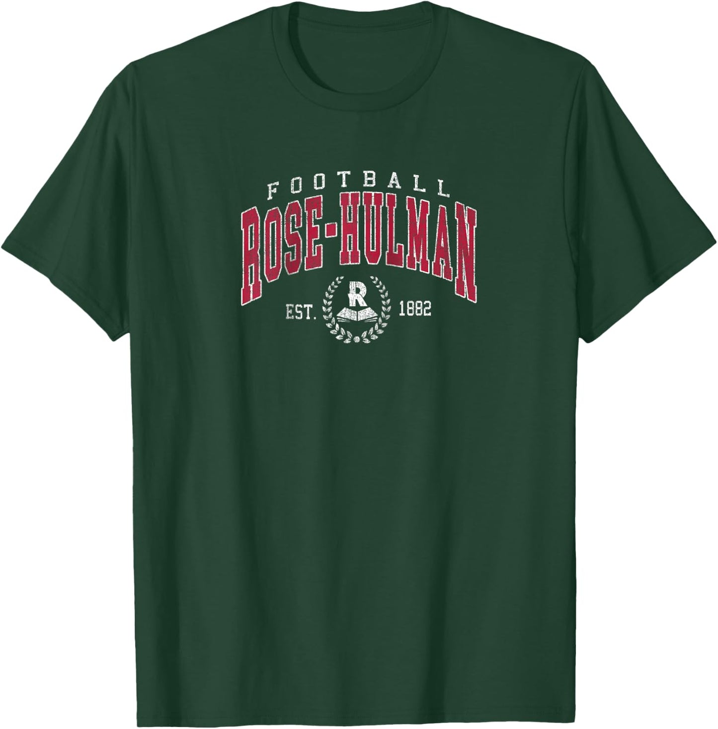 Rose-Hulman football Athletic Sports Men Women Raglan Baseball T-Shirt - T-Shirt | Forest